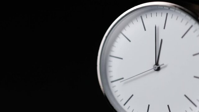 classic, generic, minimalistic, white, analog wristwatch close-up