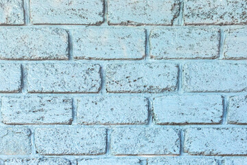 Light blue color modern brick wall texture background