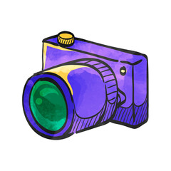 Watercolor style icon Camera