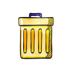 Watercolor style icon Recycle can
