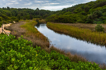 Rainy day moody seascape