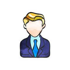 Watercolor style icon Businessman