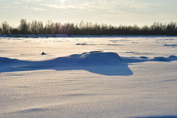 Evening on the Irtysh River, Omsk region, Siberia, Russia