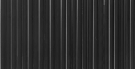Obraz premium Panorama of Black Corrugated metal background and texture surface or galvanize steel