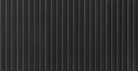 Panorama of Black Corrugated metal background and texture surface or galvanize steel