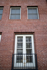 Brick Building Wall Exterior with Windows