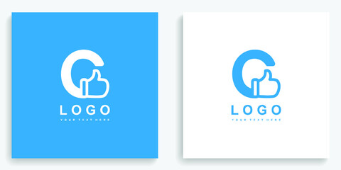 Good Like Thumbs Up Letter G Logo. Modern logo icon symbol template vector design