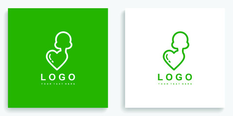 Heart Love Tree Nature Icon Symbol Logo. Modern logo icon template vector design