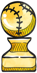 Watercolor style icon Trophy