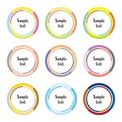 カラフルフラットサークルアイコンセット