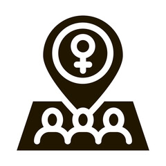 Gps Mark Location Icon Vector Glyph Illustration