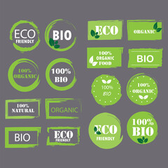 Eco food in flat style. nature illustration. Vegan, bio food. Organic food. Vector design banner. Stock image.