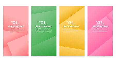 Set of simple modern banner gradient set collection