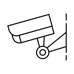 CCTV icon in thin outline.