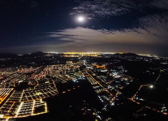 La primera luna llena del 2021 desde Peñaflor, chile