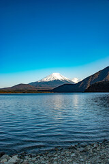 my fuji, lake and blue sky