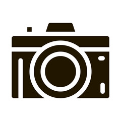 Photo Camera Icon Vector Glyph Illustration