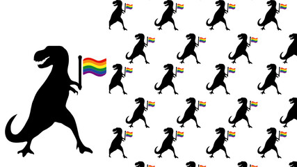 trex LGBT flag © Victoria