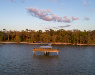 Daphne, Alabama waterfront at sunset 