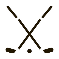 Golf Putters Ball Icon Vector Glyph Illustration