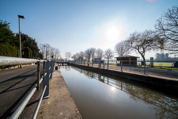 Water Sluis along the river