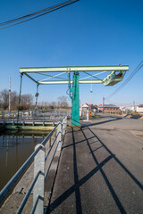 drawbridge along the river