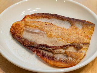 Close up shot of fried Milkfish fillet