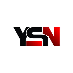 YSN letter monogram logo design vector