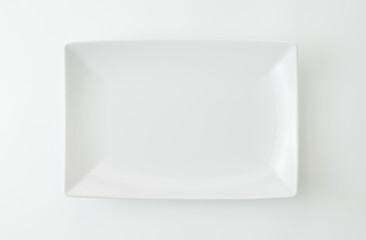 rectangle empty plate isolated
