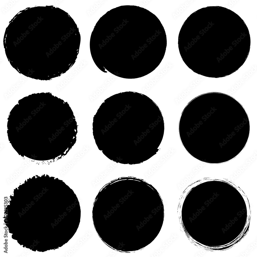 Poster Grungy circle blob, blotch vector