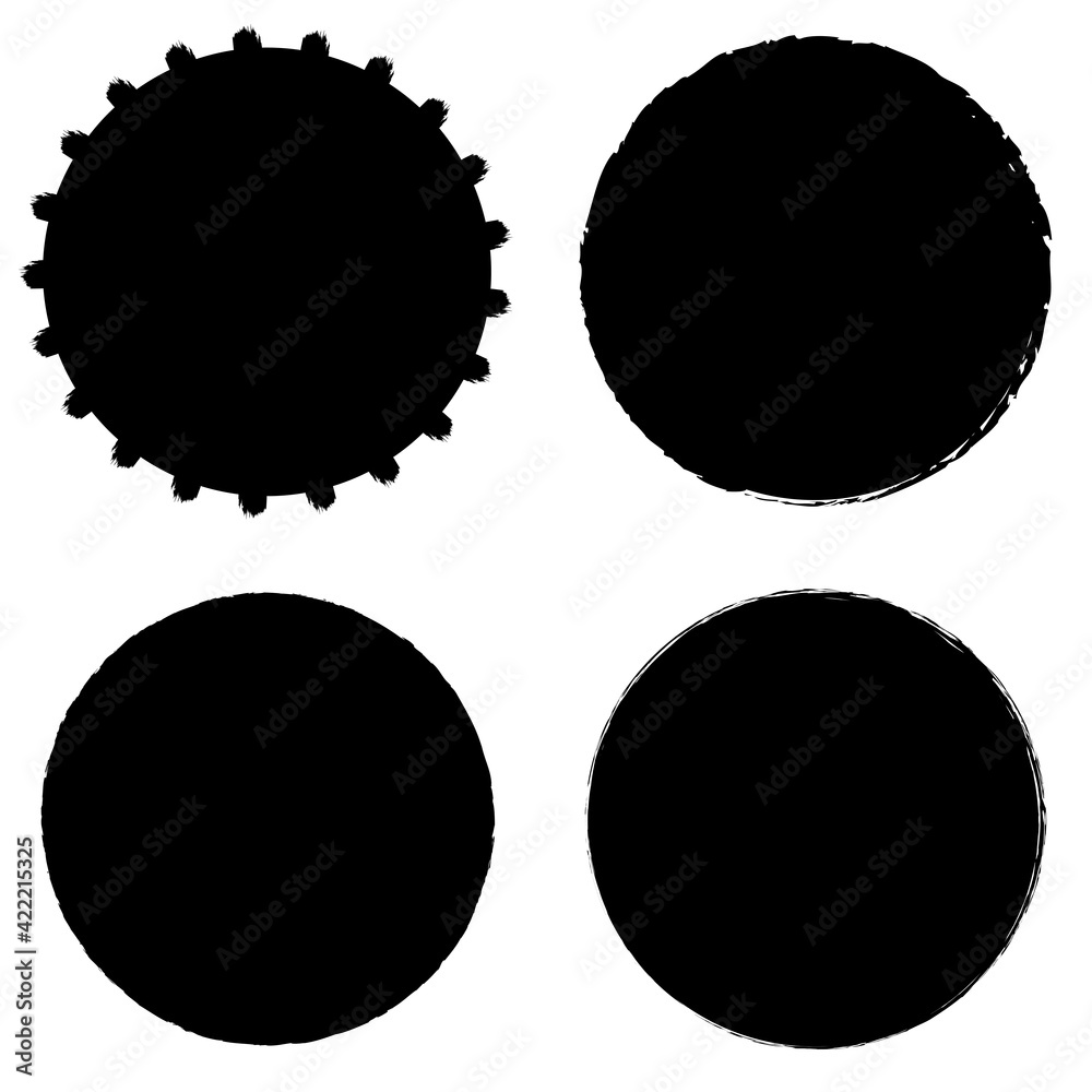 Poster Grungy circle blob, blotch vector