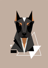 Dog. Geometric illustration