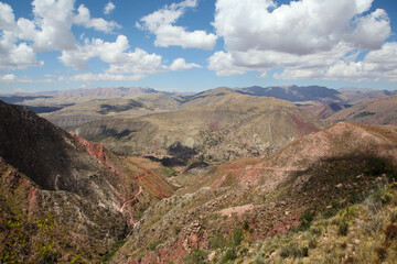 Fototapeta na wymiar Hills near Sucre in Bolivia