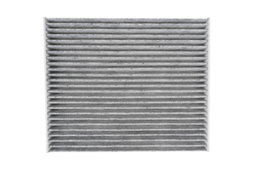 Car cabin charcoal air filter isolated on white background. Carbon car air filter isolated on...