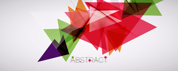 Geometric abstract background. Color triangle shapes. Vector illustration for covers, banners, flyers and posters and other designs