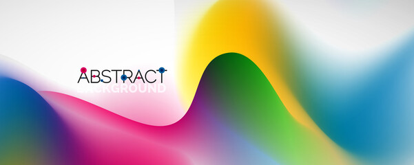 Fluid color gradient abstract background, trendy colorful wallpaper. Vector illustration for placards, brochures, posters, banners and covers