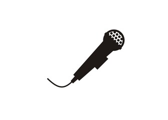 Microphone. Simple illustration in black and white.