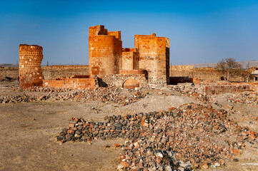 Ruins of the famous medieval fortress of Dashtadem in Armenia - 422222563