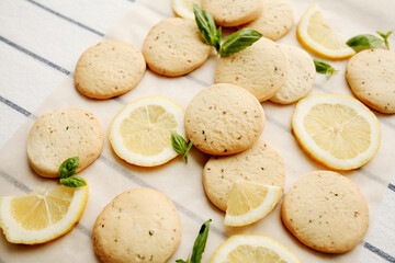 cookies with lemon and basil