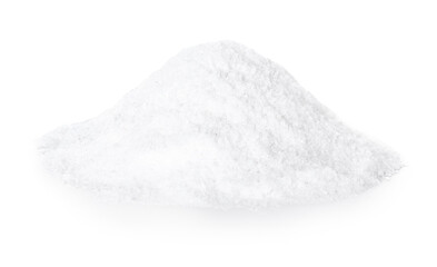 Fototapeta na wymiar Heap of salt on white background