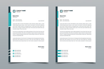 Letterhead design template. Elegant and clean modern business A4 letterhead letterhead template design. Illustration vector	