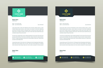 Letterhead design template. Creative and clean modern business letterhead template design for company. Illustration vector