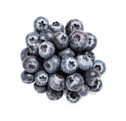 Fresh ripe blueberry on white background