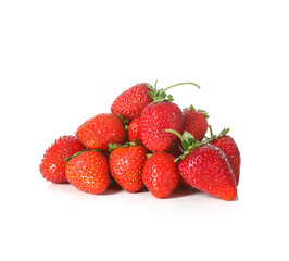 Fresh ripe strawberry on white background