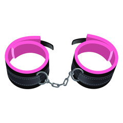 Handcuffs for bdsm games on a white background, vector illustration
