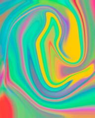 Liquid colorful abstract background. Rainbow explosion. Hippie pattern