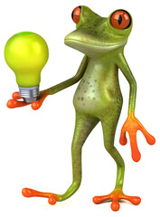 Naklejka premium Fun frog - 3D Illustration