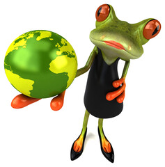 Fun frog - 3D Illustration