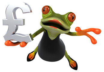 Fototapeta premium Fun frog - 3D Illustration