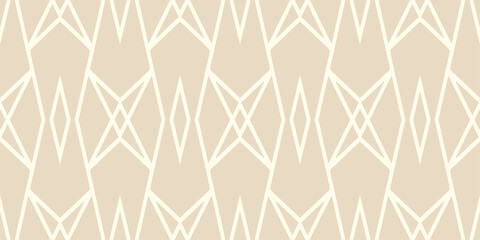 modern background pattern with geometric ornament on beige background. Wallpaper texture for your design